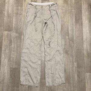 Womens Willi Smith 100% Linen Straight Leg‎ Casual Belted Pants